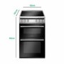 Refurbished Amica AFC5100SI 50cm Electric Cooker With Ceramic Hob Silver
