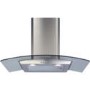 CDA 70cm Curved Glass Chimney Cooker Hood - Stainless Steel