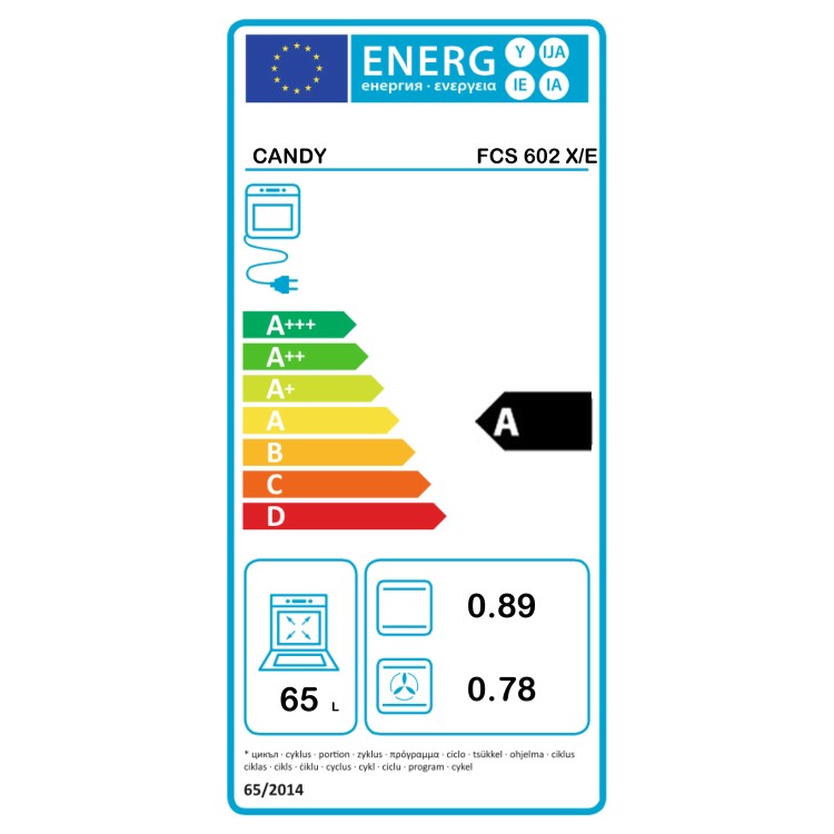 Candy Multifunction Electric Single Oven - Stainless Steel