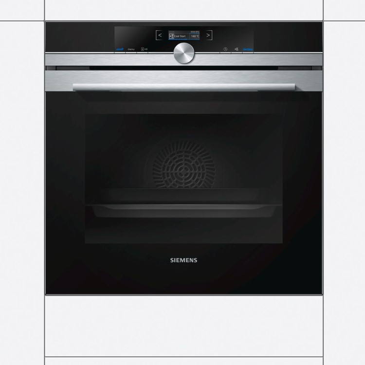 GRADE A2 - Siemens HB632GBS1B Huge 71L Electric Built-in Single Fan Oven Stainless Steel