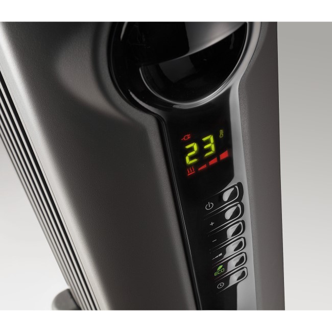 Delonghi Radia S TRRS0920E 2kW Oil Filled Radiator with 5 Year Warranty -  Grey | Appliances Direct