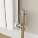 Elego Chrome Modern TRV Angled Thermostatic Radiator Valves With Lockshield