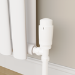 Elego White Modern TRV Angled Thermostatic Radiator Valves With Lockshield