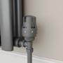 Elego Anthracite  Modern TRV Angled Thermostatic Radiator Valves With Lockshield