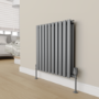 Elego Anthracite  Modern TRV Angled Thermostatic Radiator Valves With Lockshield