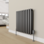 Elego Anthracite  Modern TRV Angled Thermostatic Radiator Valves With Lockshield