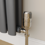 Elego Chrome  Modern TRV Angled Thermostatic Radiator Valves With Lockshield