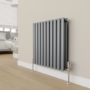 Elego Chrome  Modern TRV Angled Thermostatic Radiator Valves With Lockshield