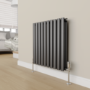 Elego Chrome  Modern TRV Angled Thermostatic Radiator Valves With Lockshield