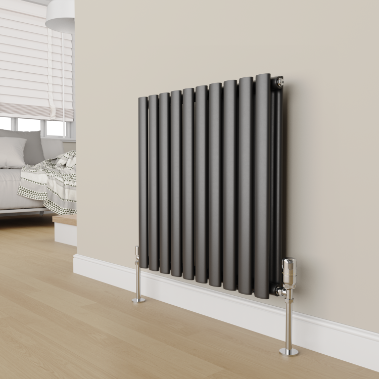 Elego Chrome  Modern TRV Angled Thermostatic Radiator Valves With Lockshield