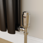 Elego Chrome  Modern TRV Angled Thermostatic Radiator Valves With Lockshield