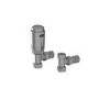 Elego Chrome  Modern TRV Angled Thermostatic Radiator Valves With Lockshield