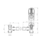 Elego Chrome  Modern TRV Angled Thermostatic Radiator Valves With Lockshield
