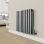 Elego Anthracite Gray Modern TRV Corner Thermostatic Radiator Valves With Lockshield