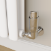 Elego Chrome Modern TRV Corner Thermostatic Radiator Valves With Lockshield