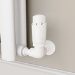 Elego White Modern TRV Corner Thermostatic Radiator Valves With Lockshield