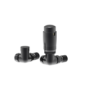 Elego Black Nickel Modern TRV Corner Thermostatic Radiator Valves With Lockshield