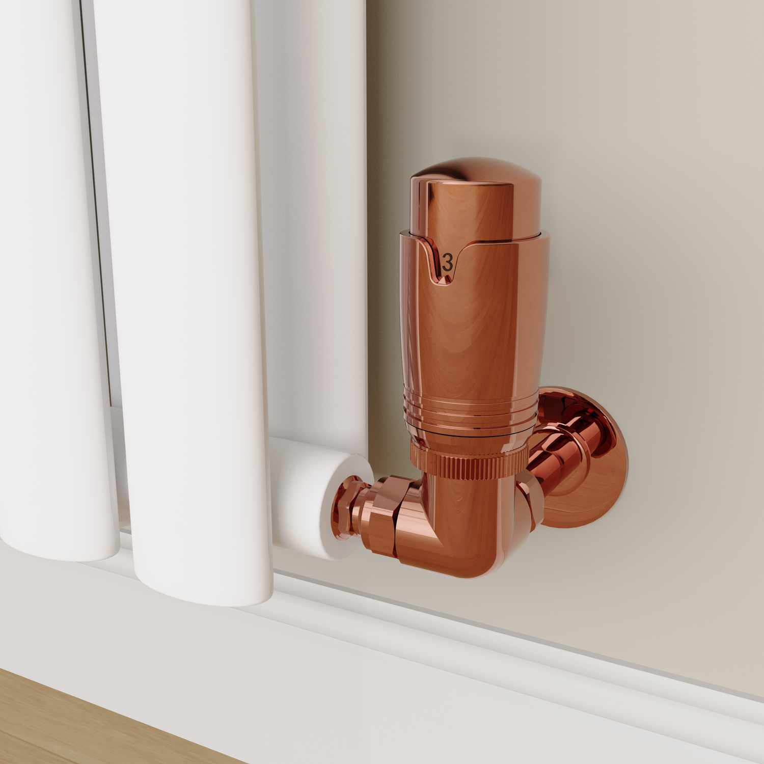Elego  Modern Trv Corner Thermostatic Radiator Valves With Lockshield TRV-CN-2CO