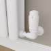 Elego White Modern TRV Corner Thermostatic Radiator Valves With Lockshield