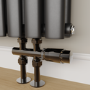 Elego Black Nickel Modern TRV H Block Thermostatic Radiator Valves 