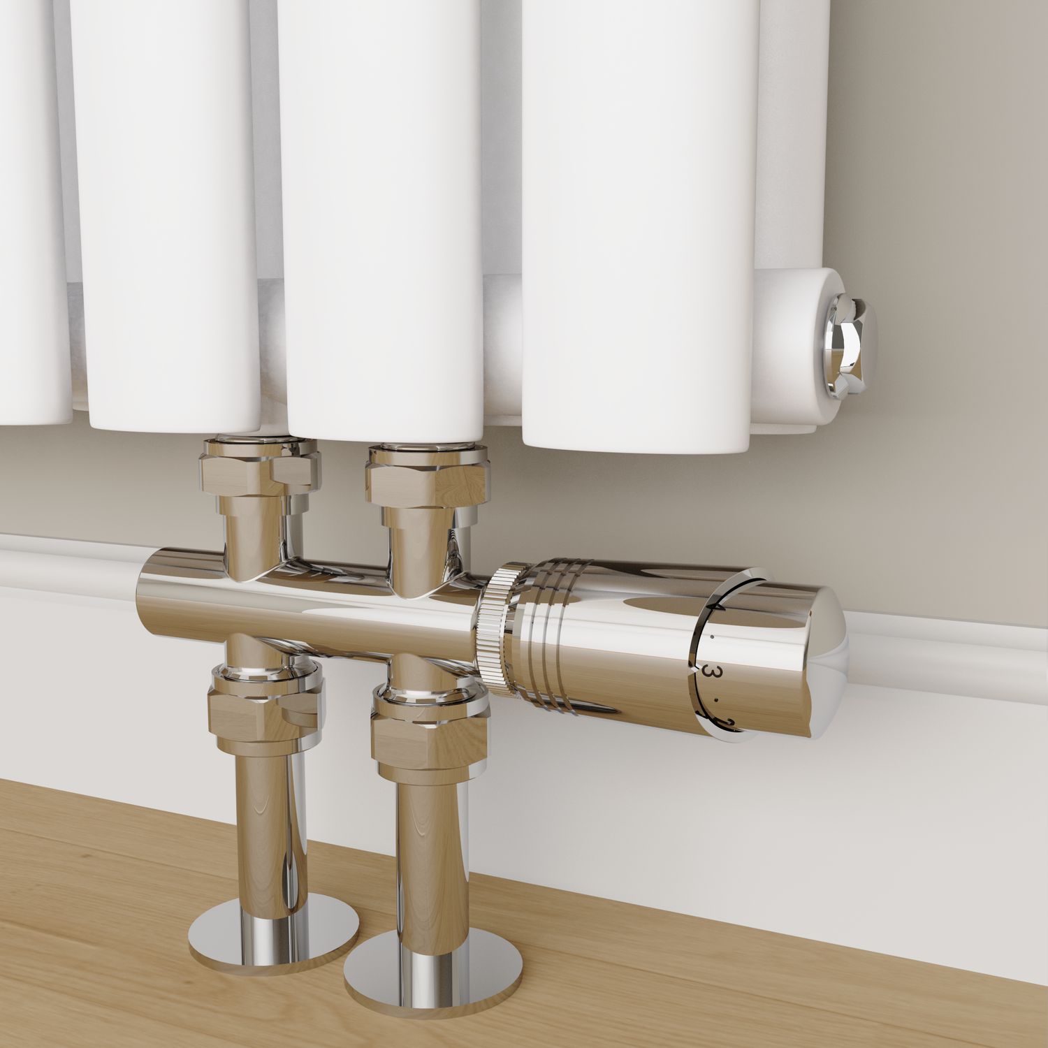 Elego  Modern Trv H Block Thermostatic Radiator Valves TRV-HB-1CH