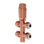 Elego Copper Modern TRV H Block Thermostatic Radiator Valves 