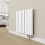 Elego Chrome  Modern TRV H Block Thermostatic Radiator Valve