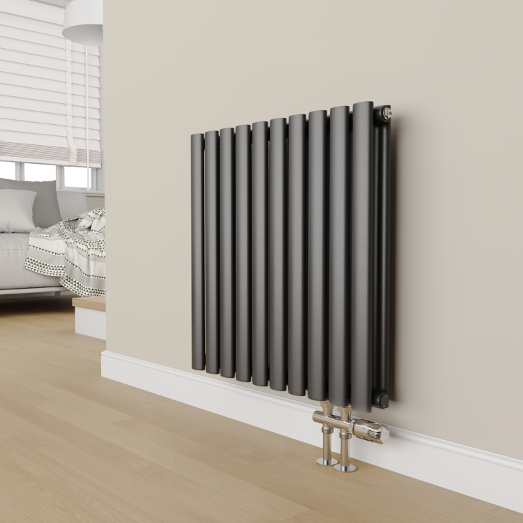Elego Chrome  Modern TRV H Block Thermostatic Radiator Valve