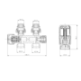 Elego Chrome  Modern TRV H Block Thermostatic Radiator Valve