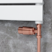Elego Copper Modern TRV Straight Thermostatic Radiator Valves With Lockshield