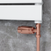 Elego Copper Modern TRV Straight Thermostatic Radiator Valves With Lockshield
