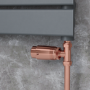 Elego Copper Modern TRV Straight Thermostatic Radiator Valves With Lockshield