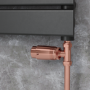 Elego Copper Modern TRV Straight Thermostatic Radiator Valves With Lockshield