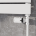 Elego White Modern TRV Straight Thermostatic Radiator Valves With Lockshield