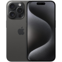 Refurbished Apple iPhone 15 Pro Black Titanium 6.1" 128GB 5G Unlocked & SIM Free Smartphone