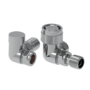 Elego Chrome  Modern TRV Base Corner  with Lockshield