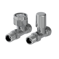 Elego Chrome  Modern TRV Base Straight  with Lockshield
