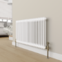 Maesta Antique Brass Traditional TRV Angled Thermostatic Radiator Valves With Lockshield