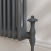 Maesta Anthracite Gray Traditional TRV Angled Thermostatic Radiator Valves With Lockshield