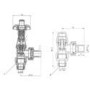 Maesta Chrome  Traditional TRV Angled Thermostatic Radiator Valves With Lockshield