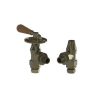 Maesta Antique Brass Traditional Manual Angled Valves With Lockshield