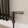 Elego Black Nickel Traditional Manual Angled Radiator Valves With Lockshield