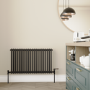 Elego Black Nickel Traditional Manual Angled Radiator Valves With Lockshield