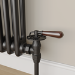 Maesta Matte Black Traditional Manual Angled Valves With Lockshield