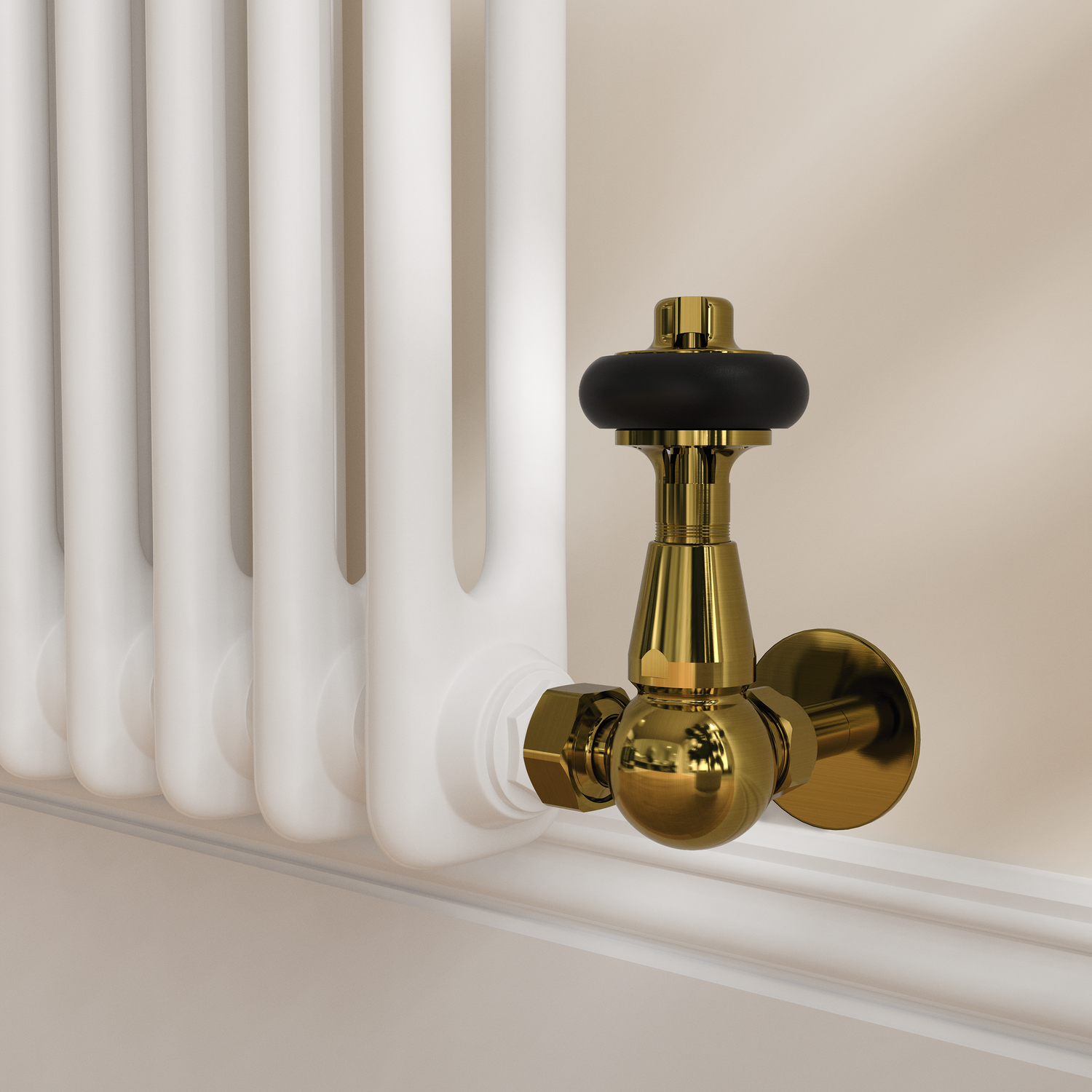 Maesta  Traditional Trv Corner Thermostatic Radiator Valves With Lockshield TRVT-CN-9BB