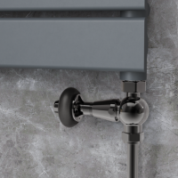 Maesta Black Nickel Traditional TRV Straight Thermostatic Radiator Valves With Lockshield Maesta Black Nickel Traditional TRV Straight Thermostatic Radiator Valves With Lockshield