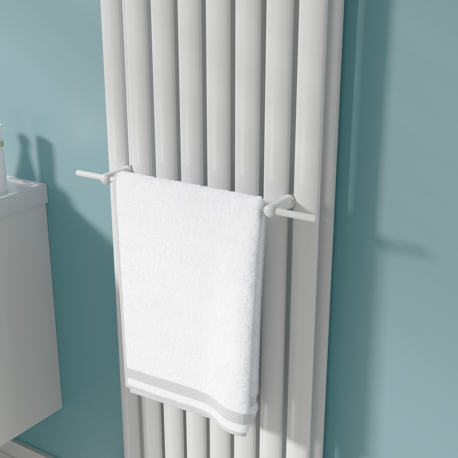 Designer Towel Holder Steel & Electric Radiators 520mm