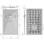 Claristone White Slate Effect Shower Tray & Waste - 1500 x 900mm