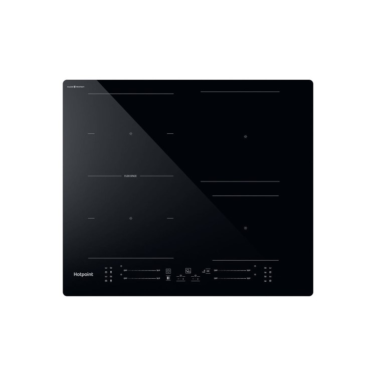 Refurbished Hotpoint CleanProtect TS3560FCPNE 59cm 4 Zone Induction Hob with Flexi Space Black