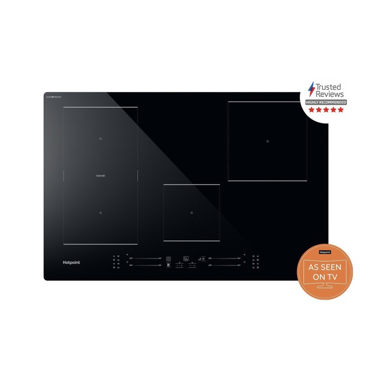 Refurbished Hotpoint TS6477CCPNE 77cm 4 Zone Induction Hob with Flexi Duo